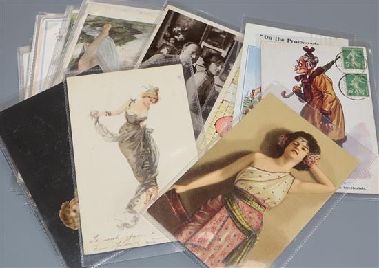 A quantity of mixed postcards